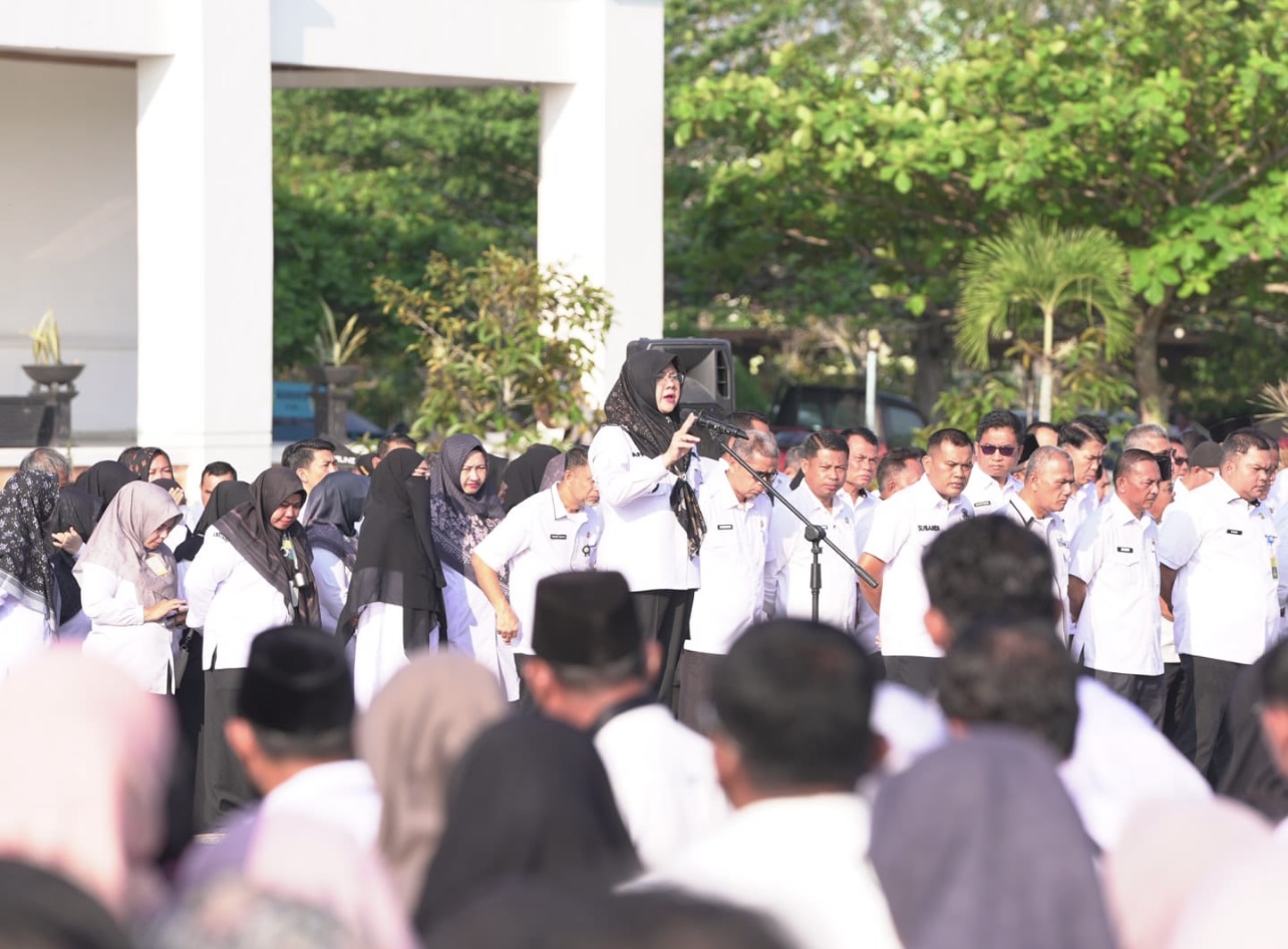 Apel Perdana Pasca Lebaran, Bupati Siak Tekankan ASN Harus Survive Hadapi Tekanan Fiskal